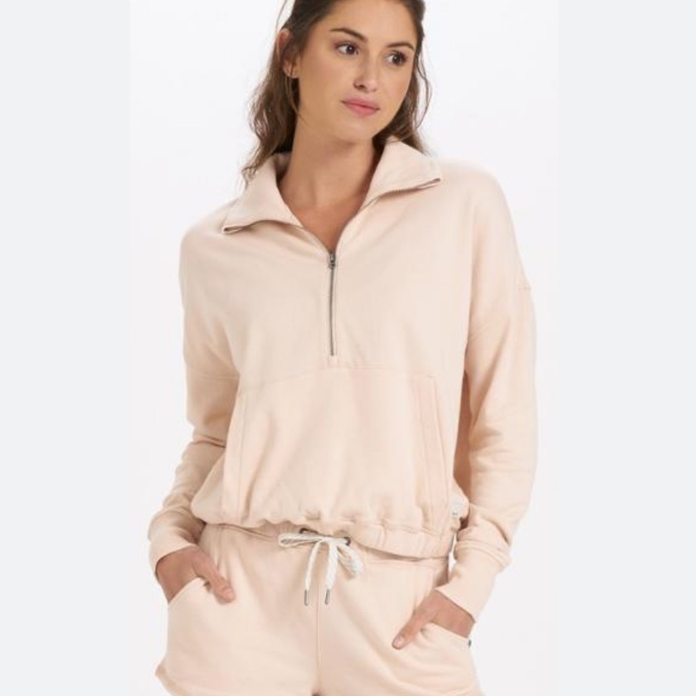Vuori cotton half zip pullover